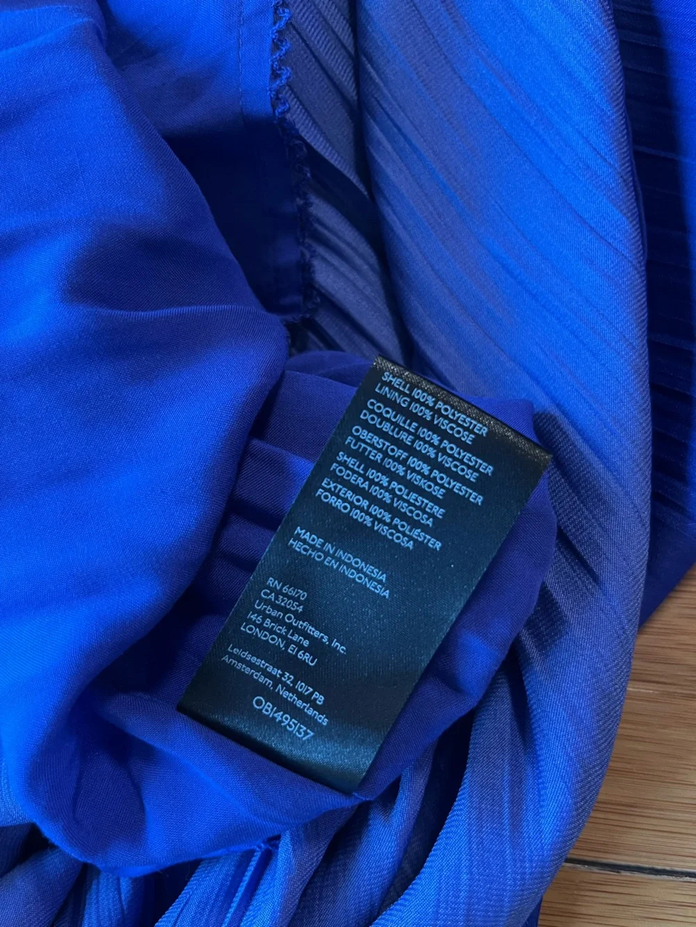 Anthropologie Cobalt Blue Halter Tie Back Draped Maxi Dress - Picture 12 of 12